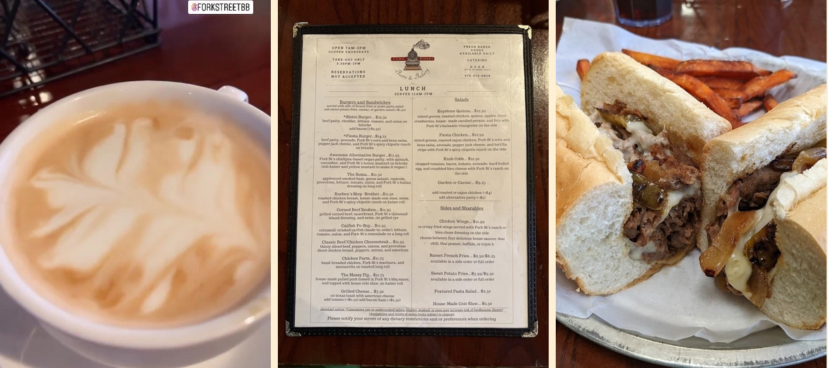 Fork Street Bistro and Bakery Menu